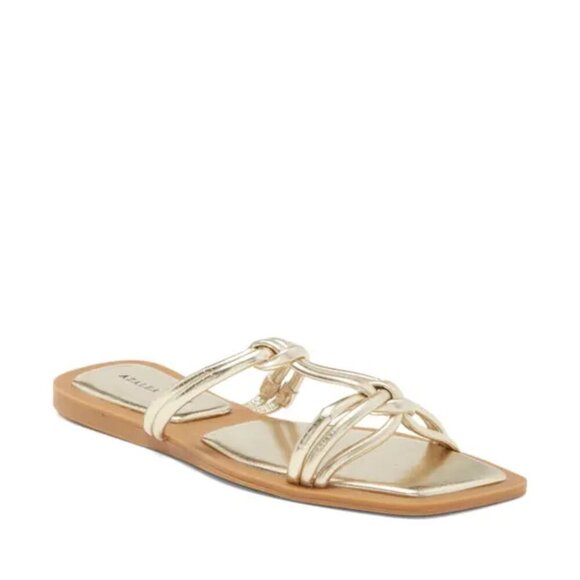 AZALEA WANG Stetson Sandal In Gold. Sz: 7 - Picture 1 of 7